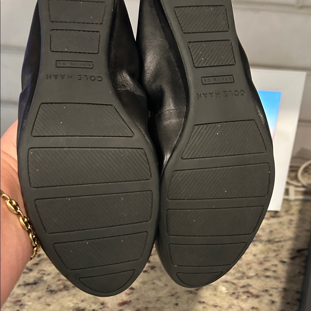 Cole Haan Women's Black Emory bow ballet flats Flats with Bow Accent size 9 - Picture 5 of 7